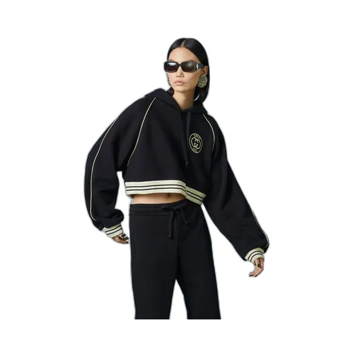 Cotton jersey hooded sweatshirt