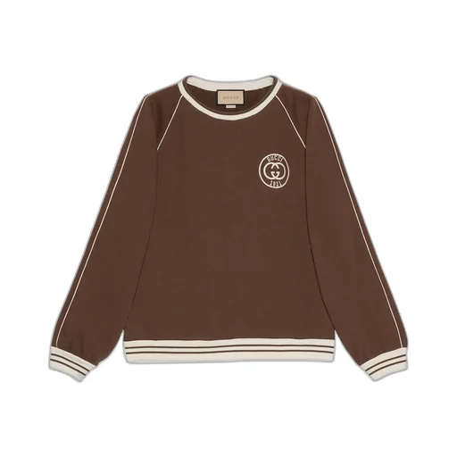 Cotton jersey sweatshirt with patch