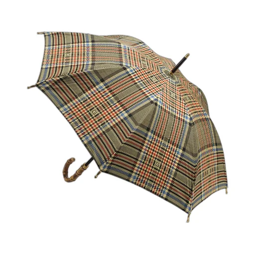 Square G tartan print nylon umbrella