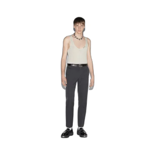 Rib silk tank top