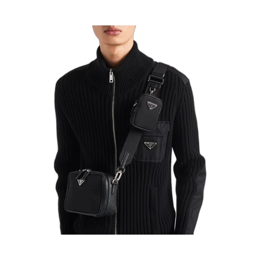 Prada Brique Re-Nylon and Saffiano leather bag
