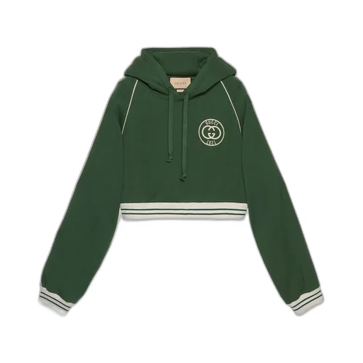 Cotton jersey hooded sweatshirt