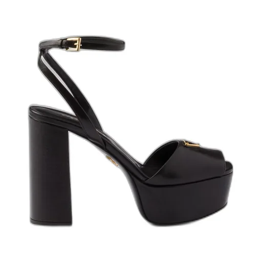 Nappa leather platform sandals