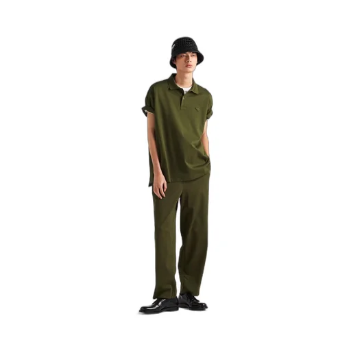Oversized cotton polo shirt