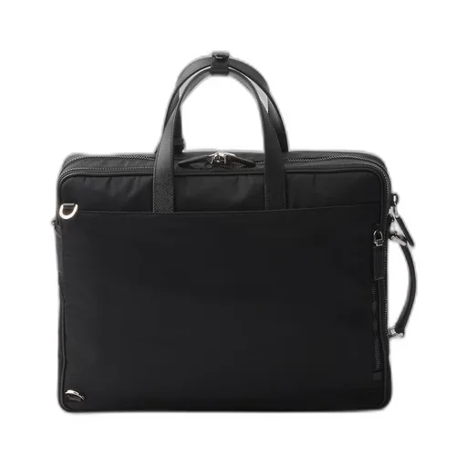 Re-Nylon and Saffiano leather briefcase