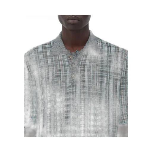 Cotton Viscose Check Polo