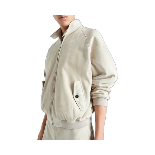 Suede bomber jacket