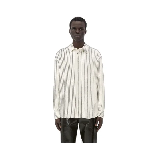 Pinstripe Knitted Linen Shirt