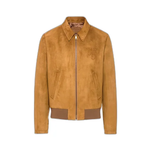 Suede bomber jacket