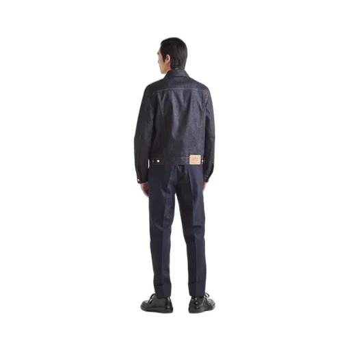 Denim blouson jacket