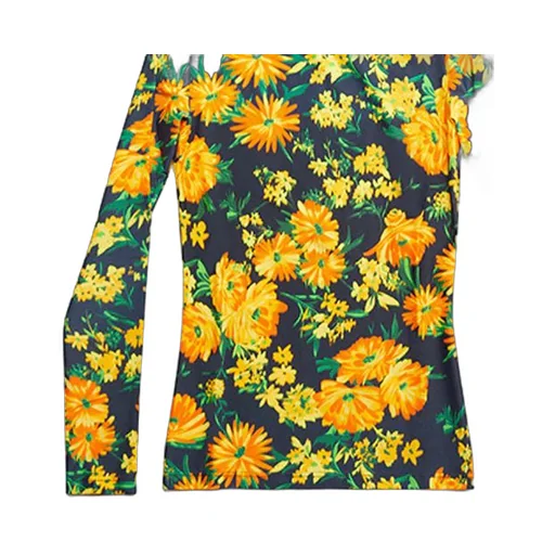 Floral Print Cotton T-Shirt