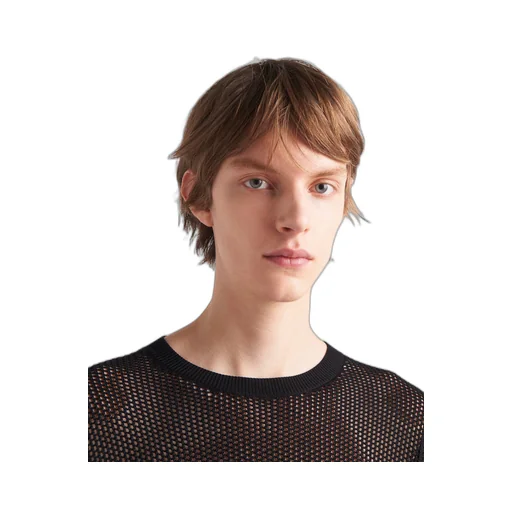 Silk and cotton crew-neck sweater