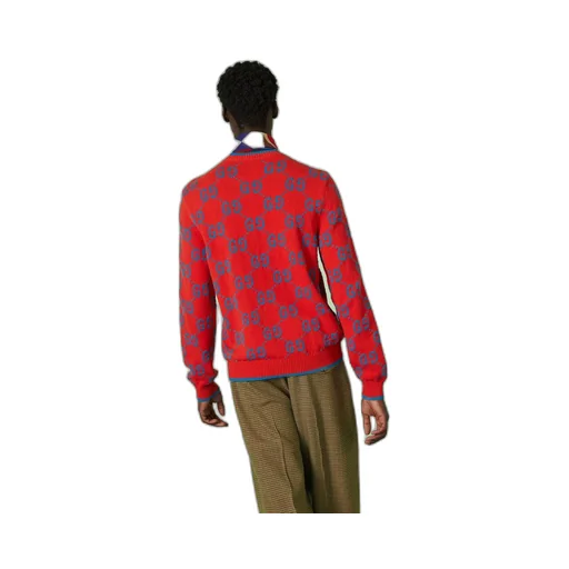 GG knit cotton jacquard jumper