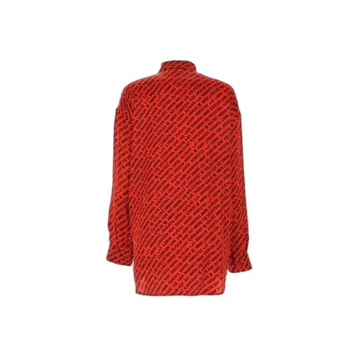 Logo Printing Long-Sleeved Shirt Red