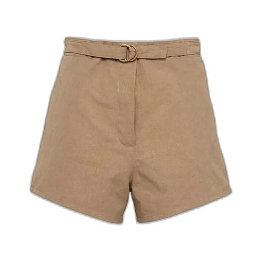 Panama cotton and linen shorts