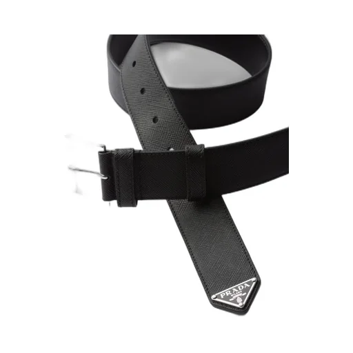 Saffiano leather belt