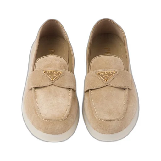 Suede leather loafers