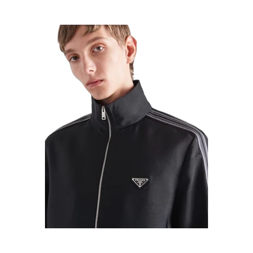 Wool and mohair blouson jacket