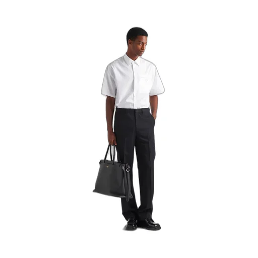 Short-sleeved cotton shirt