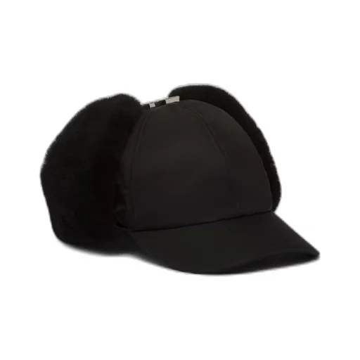 Re-Nylon and shearling hat