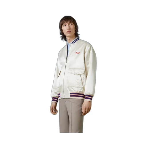 Nylon canvas reversible zip jacket