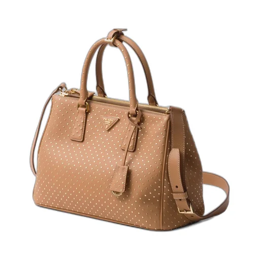 Large Prada Galleria studded leather bag