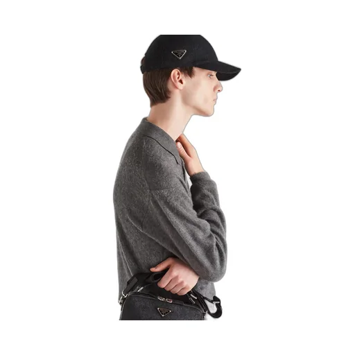 Cashmere and silk polo sweater