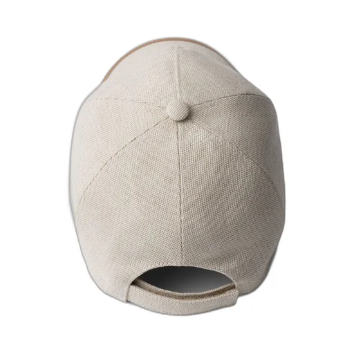 Linen blend baseball cap