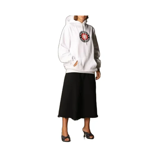 Printing Cotton Hoodie White