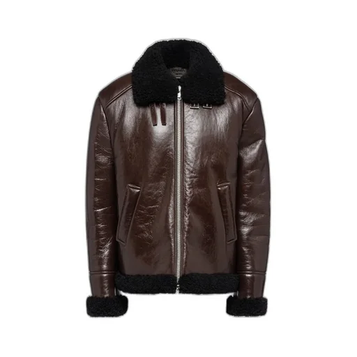 Oversized shearling jacket