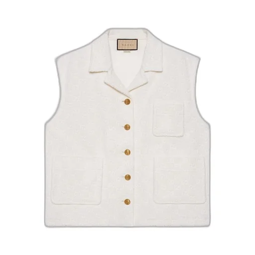 GG cotton jersey gilet