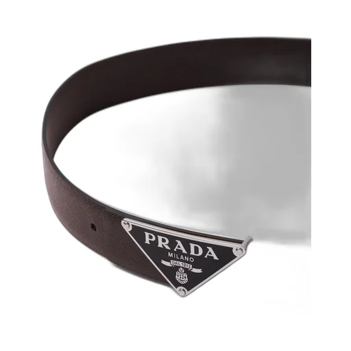 Reversible Saffiano leather belt strap