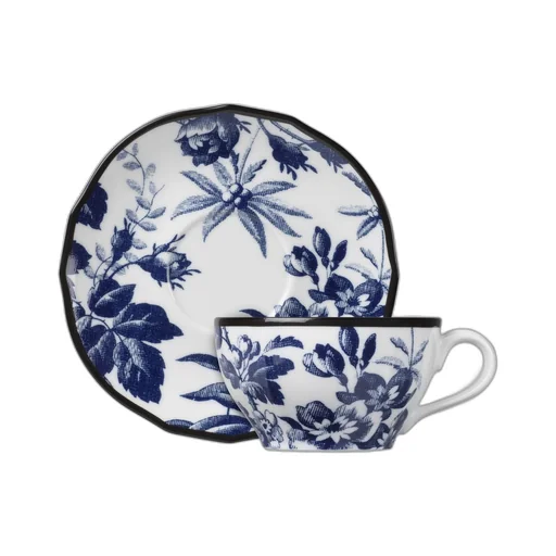 Herbarium teacup and saucer, set of two