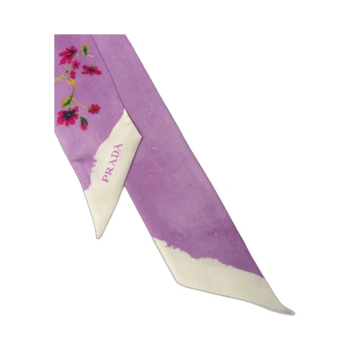 Printed silk twill foulard