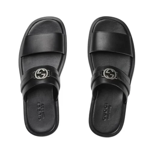 Men's sandal with Round Interlocking G