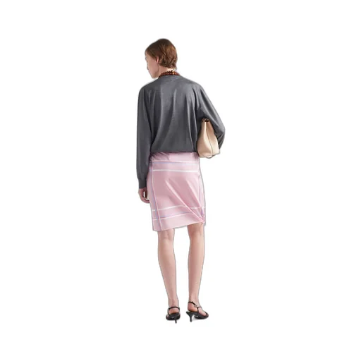 Long-sleeved silk polo shirt