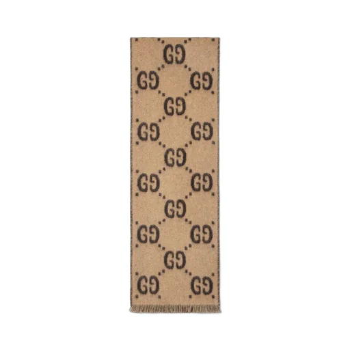 Children's GG wool scarf