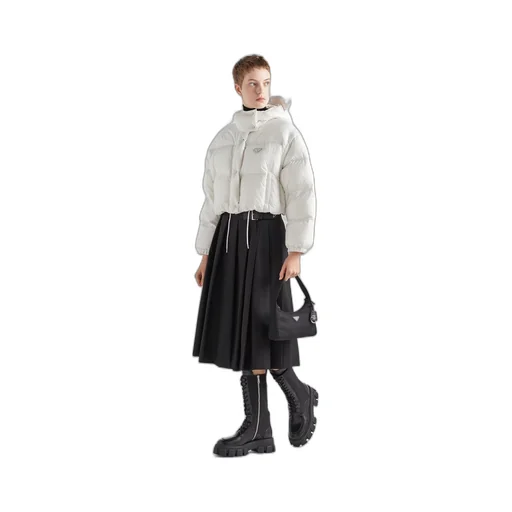 Re-Nylon convertible cropped down jacket