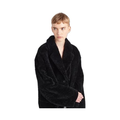 Shearling caban jacket