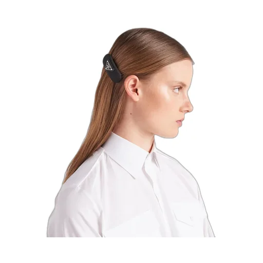 Prada Logo Plaque Hair Clip