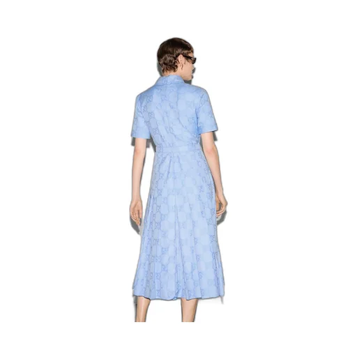 Cotton poplin midi dress