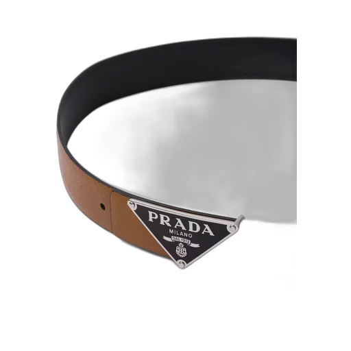 Reversible Saffiano leather belt strap