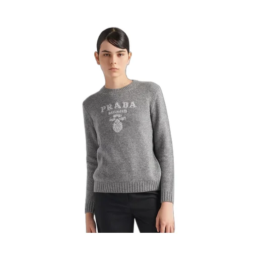 Wool, cashmere and lamé crew-neck sweater