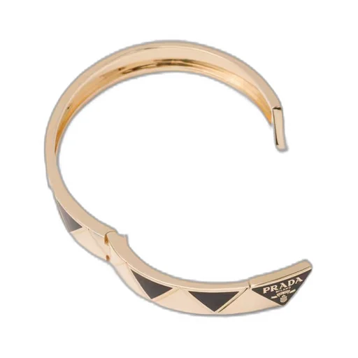 Eternal Gold bangle bracelet in yellow gold with ceramic elements