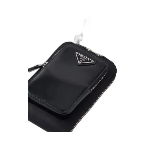 Re-Nylon and brushed leather smartphone case