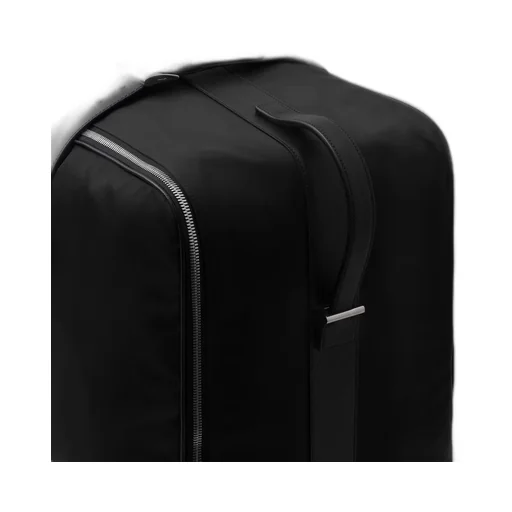 Re-Nylon and Saffiano leather suitcase