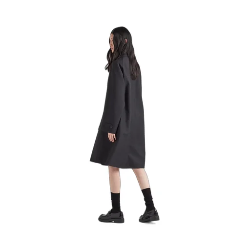 Single-breasted kid mohair coat