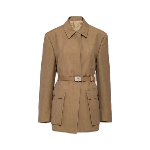 Kid mohair single-breasted jacket