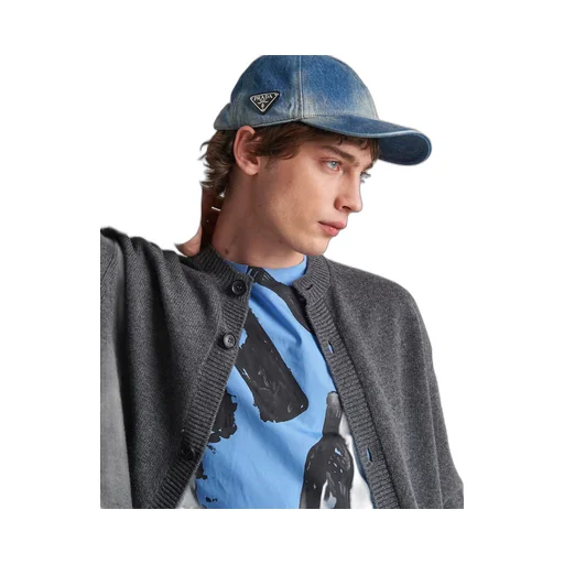 Denim baseball cap