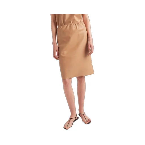Nappa leather skirt